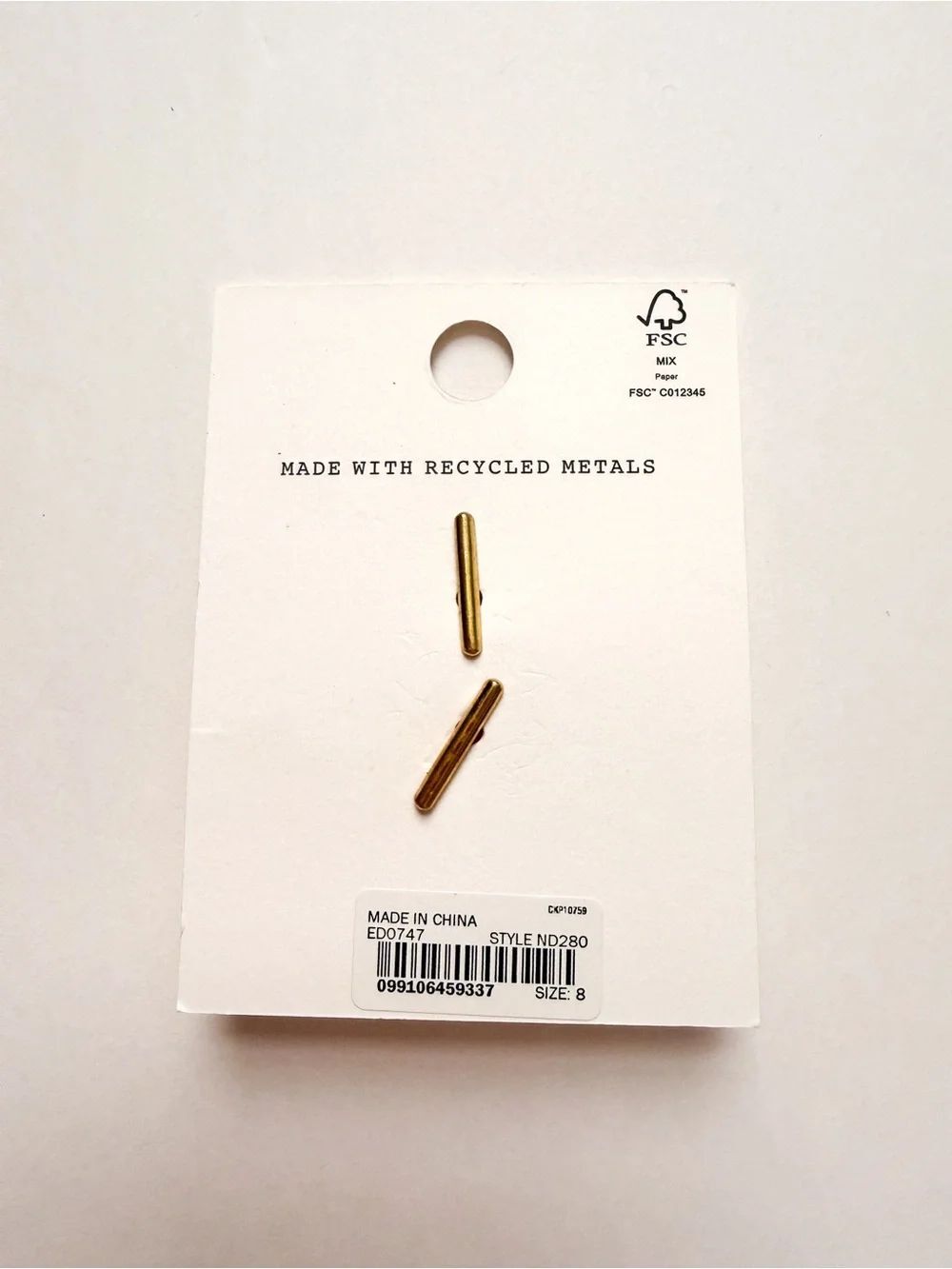 NWT Madewell Gold Stacking Rings - Size 8 - Picture 3 of 3